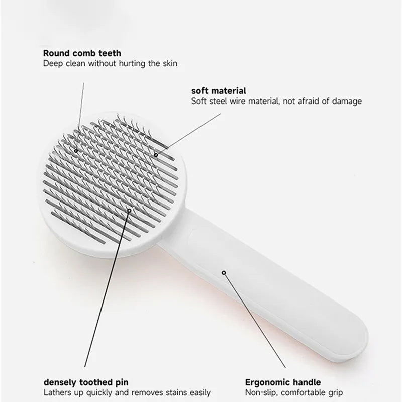 Self-Cleaning Pet Grooming Brush