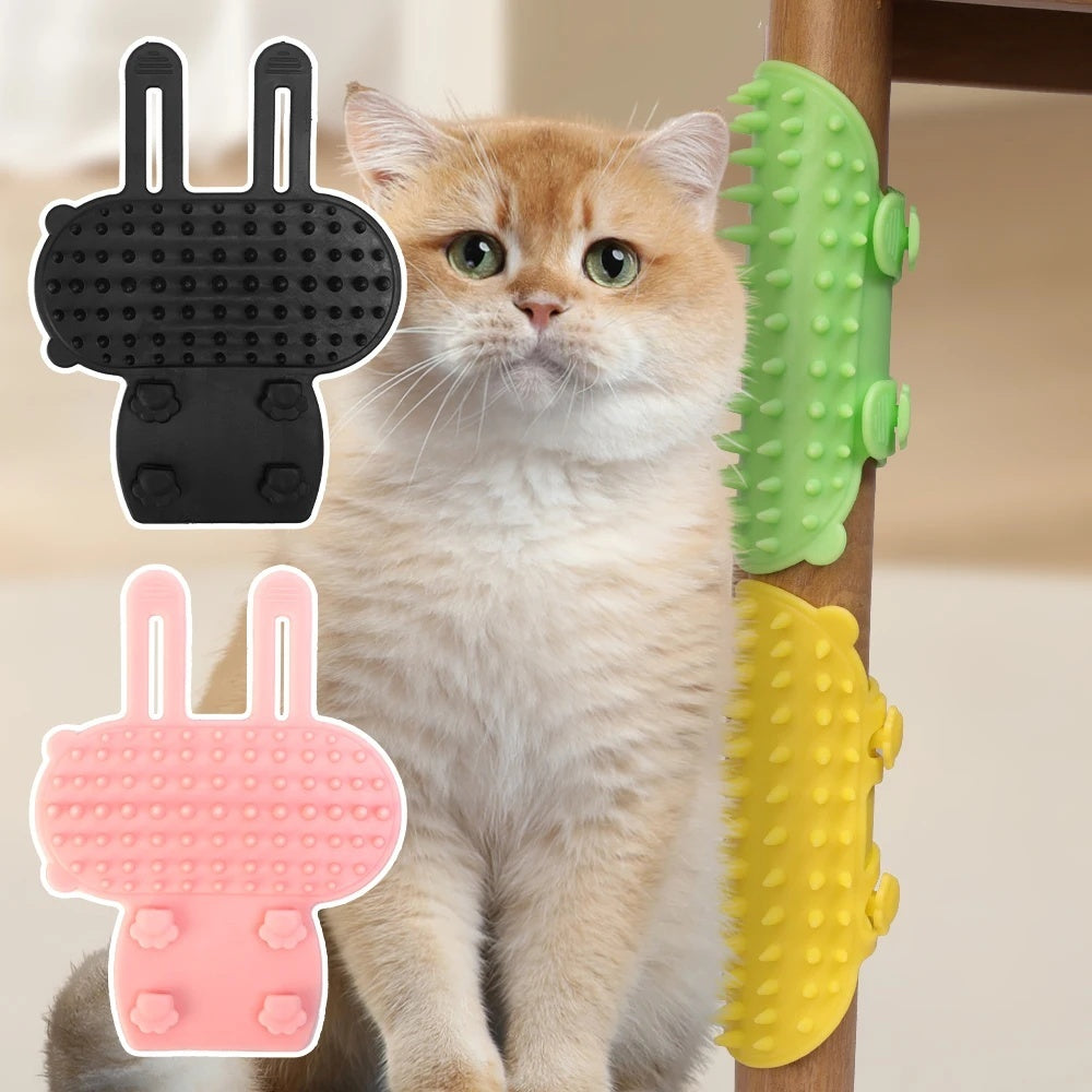 Pets Cat Hair Removal Massage Comb Cats Scratching Rubbing Brush Kitten Grooming Self Cleaning Wall Corner Cat Scratcher Combs Pet Products