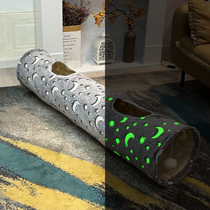 Glow-in-the-Dark Rolling Dragon Cat Tunnel