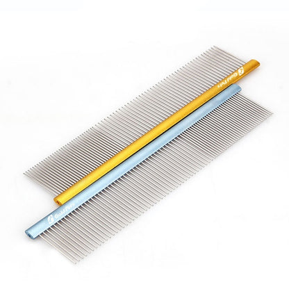 Pet Comb Colorful Stainless Steel Shedding 1mm Dog Grooming Comb Puppy Hair Remover Piano Paint Cleaning Brush Pet Accessories