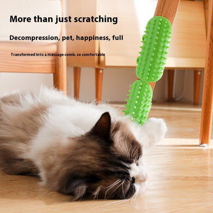 Pets Cat Hair Removal Massage Comb Cats Scratching Rubbing Brush Kitten Grooming Self Cleaning Wall Corner Cat Scratcher Combs Pet Products