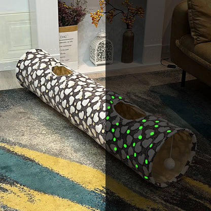 Glow-in-the-Dark Rolling Dragon Cat Tunnel