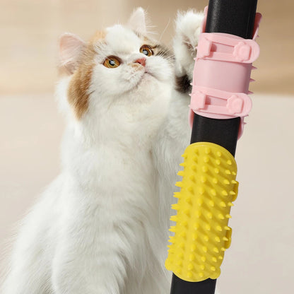 Pets Cat Hair Removal Massage Comb Cats Scratching Rubbing Brush Kitten Grooming Self Cleaning Wall Corner Cat Scratcher Combs Pet Products